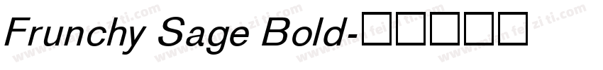 Frunchy Sage Bold字体转换